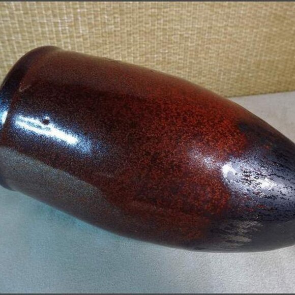 North Carolina Barking Spider Pottery Raku Weed Pot Signed - Picture 2 of 6